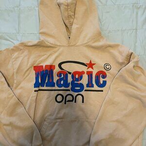 Online Ceramics Magic OPN Oneohtrix Point Never Beige Hooded Sweatshirt L